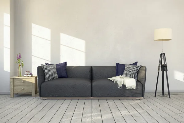 3d rendering - interior of scandinavian living room — Stock Photo, Image