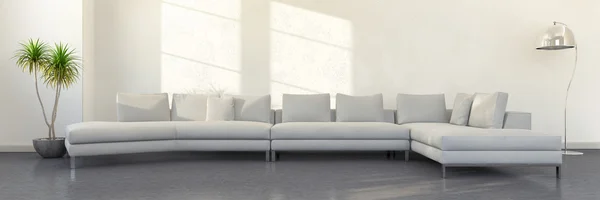 3D zobrazování - interiér moderního obývacího pokoje — Stock fotografie