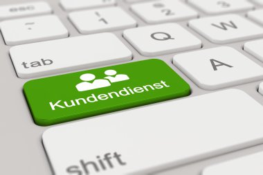 3D - klavye - Kundendienst - yeşil