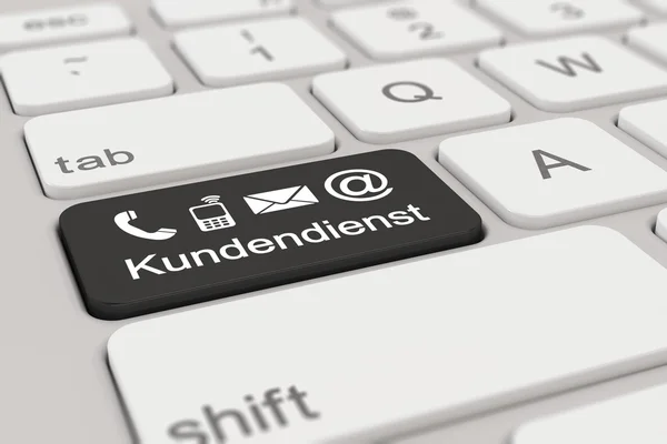 3d - keyboard - Kundendienst - black — Stock fotografie