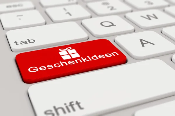 3d - keyboard - Geschenkideen - red — ストック写真