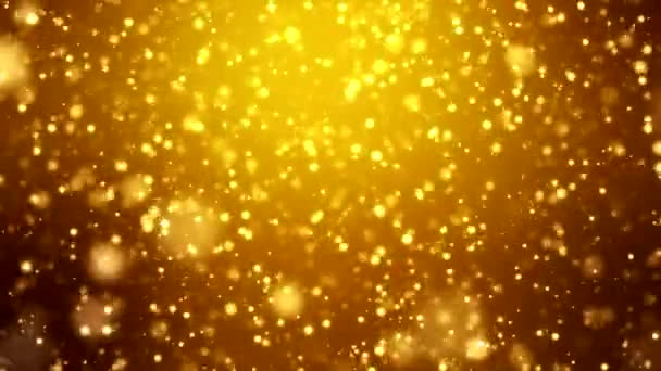 Video animation - christmas golden light — Stock Video
