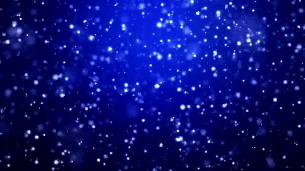 Animación de vídeo - luces bokeh navidad - azul — Vídeos de Stock