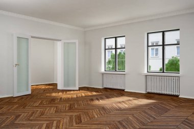 3D - boş oda - daire