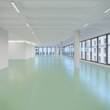 3D render - boş ofis binası