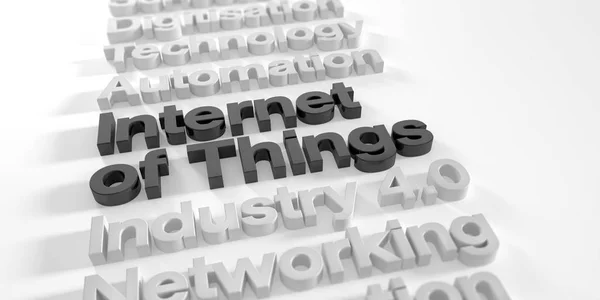 3d render - internet of things words in black — Stock Photo, Image