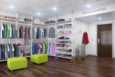 3D render - soyunma odası