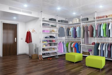 3D render - soyunma odası