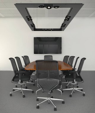 3D render - toplantı salonu - ofis binası