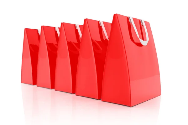 3D Render - rote Einkaufstüten — Stockfoto