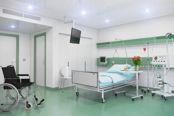 Rendering 3d - stanza d'ospedale vuota — Foto Stock