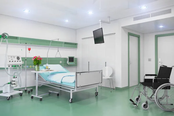 Rendering 3d - stanza d'ospedale vuota — Foto Stock