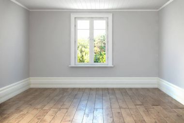 3D render - boş İskandinav Oda