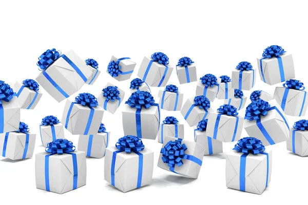 3D render düşen Noel hediye 