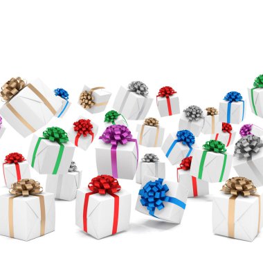 3D render düşen Noel hediye