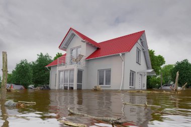 3d render - mavi ev sel
