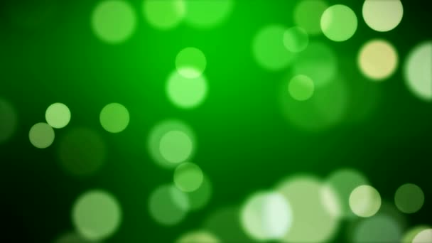 Animación de fondo abstracto de polvo bokeh en verde — Vídeo de stock