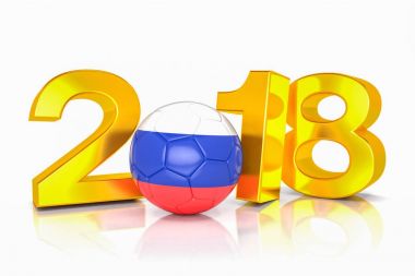 3D render - Rusya 2018 - futbol - futbol - topu