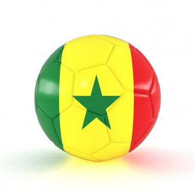 3D render - Senegal bayrak ile Rusya 2018 - futbol