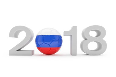 3D render - Rusya 2018 - futbol - futbol - topu