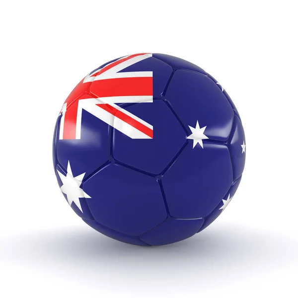 3d render - Russia 2018 - Football with Australia flag — Stock Photo, Image