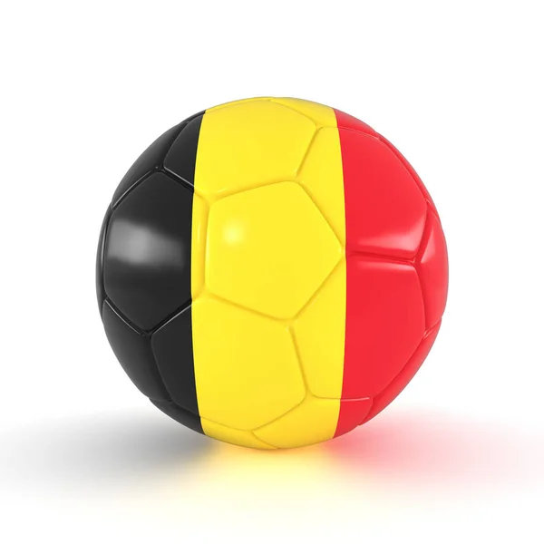 3d render - Russia 2018 - Football with Belgium flag — Stock Photo, Image