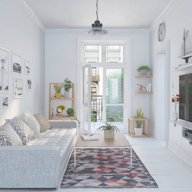 3D İskandinav, İskandinav oturma odası