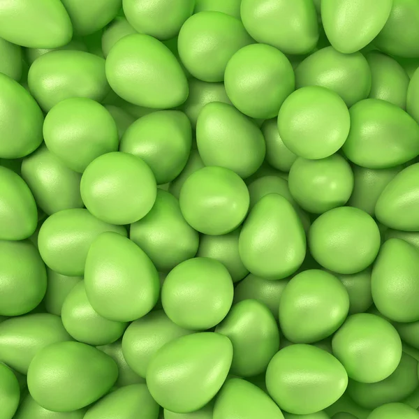 Render Many Easter Eggs Green Background Happy Easter — Stockfoto