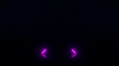 Yansıyan zeminde mavi ve morumsu parlak neon çizgilerin video animasyonu. - Özet arka plan - Lazer gösterisi