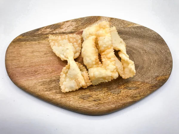 Delicious fried chiacchiere, an Italian traditional pastry to ce — 스톡 사진