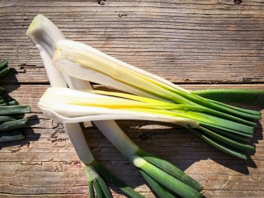 Çiftlikten taze taze taze soğan topladım.