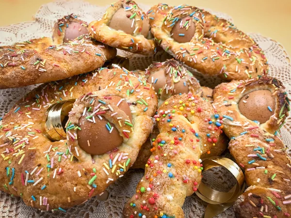 Scarcella, south italian pastry for Easter — Stok fotoğraf