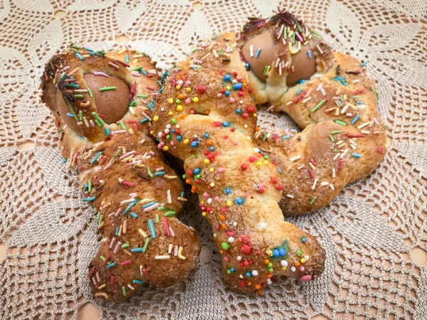 Scarcella, south italian pastry for Easter — Stock Photo, Image