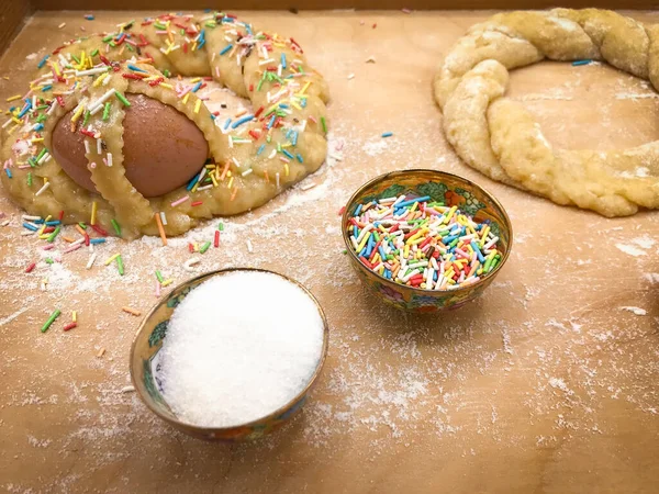 Scarcella, süditalienisches Gebäck für Ostern — Stockfoto