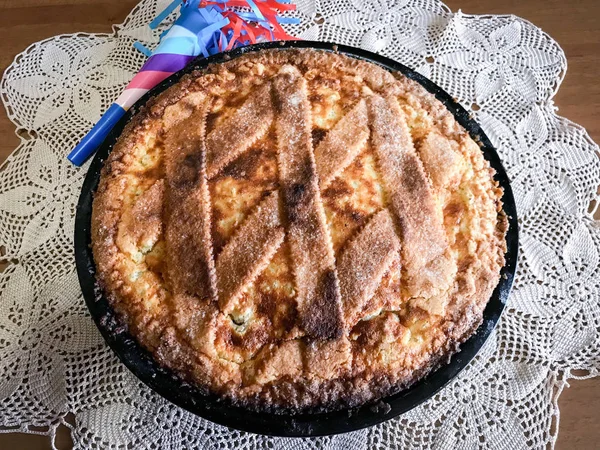 La tradicional Pastiera Napoletana — Foto de Stock