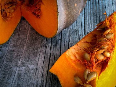 Taze lezzetli balkabağı çiftlikten toplandı.