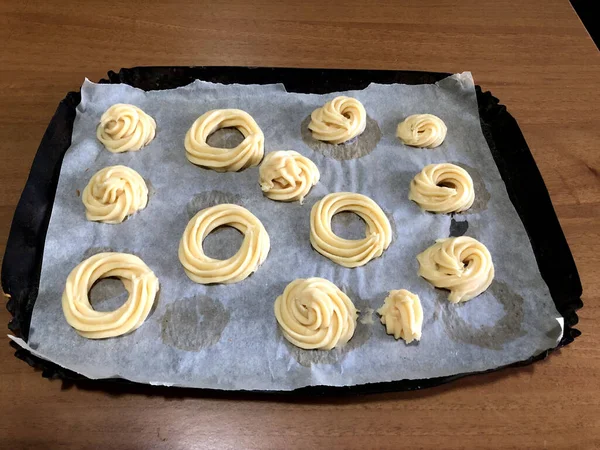 Zeppole Hagyományos Sütemény Hogy Megünnepeljük Apák Napját Olaszországban — Stock Fotó