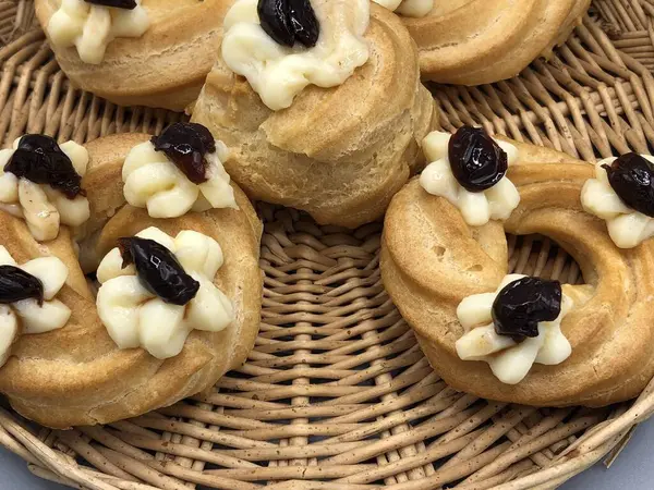 Zeppole Das Traditionelle Gebäck Zum Vatertag Italien — Stockfoto