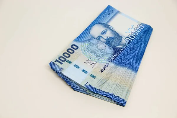 Chilei Peso Bankjegyek Közelkép Pénzről — Stock Fotó