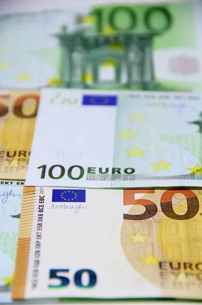 Dinero Euros Fondo Efectivo Euros —  Fotos de Stock
