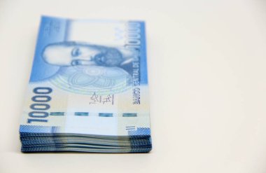 Şili pezosu banknotları, yakın plan para
