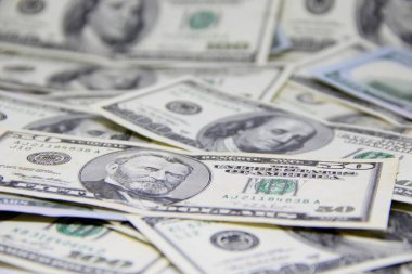 Arka planda Amerikan doları, kapatın.