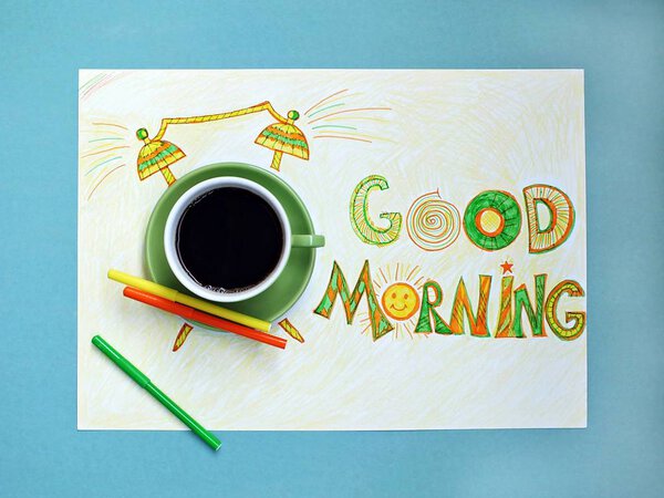 Доброе утро, кофе и будильник. Чашка кофе с будильником ручной работы
