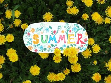 Word ile kağıt Not: yaz. Yaz olumlu kavramı