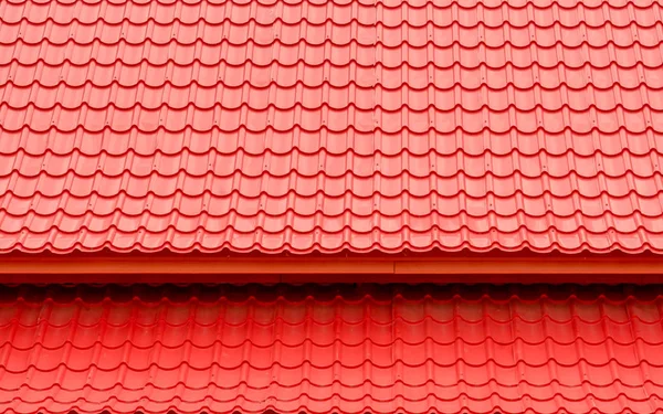 Telhado vermelho fundo superior e textura — Fotografia de Stock
