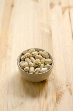 Ahşap arka plan fıstık fındık