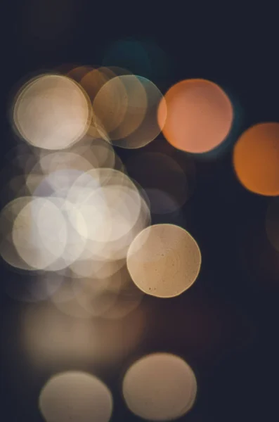 Abstract Vintage Image Bokeh Lights City — Stock Photo, Image