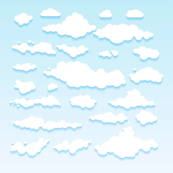 Blauwe hemel met wolken vector natuur — Stockvector