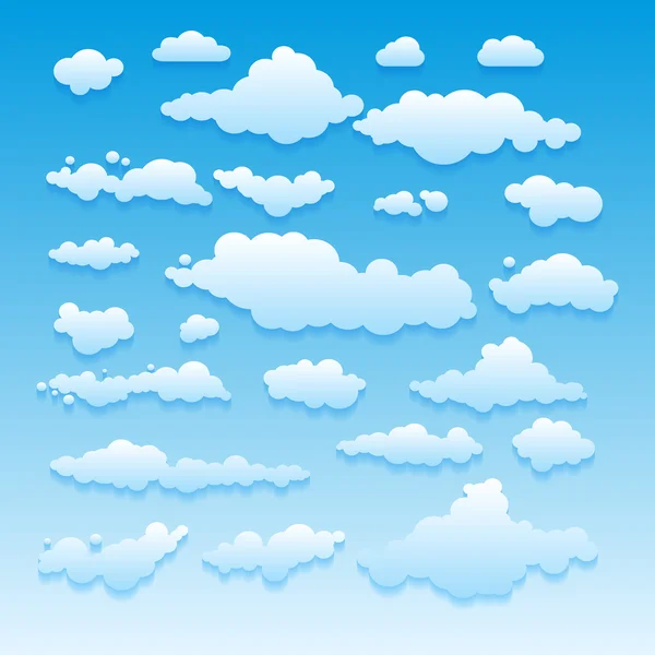 Blauwe hemel met wolken vector natuur — Stockvector