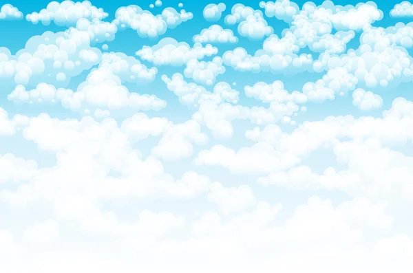 Cielo azul con nubes. Fondo vectorial — Archivo Imágenes Vectoriales